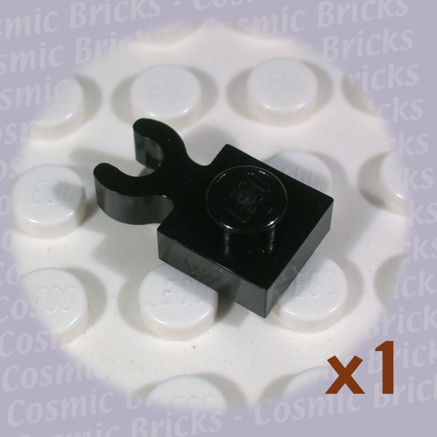 LEGO 10pc NEW Black 1x1 Plate w/ Clip Bulk Lot 4550017