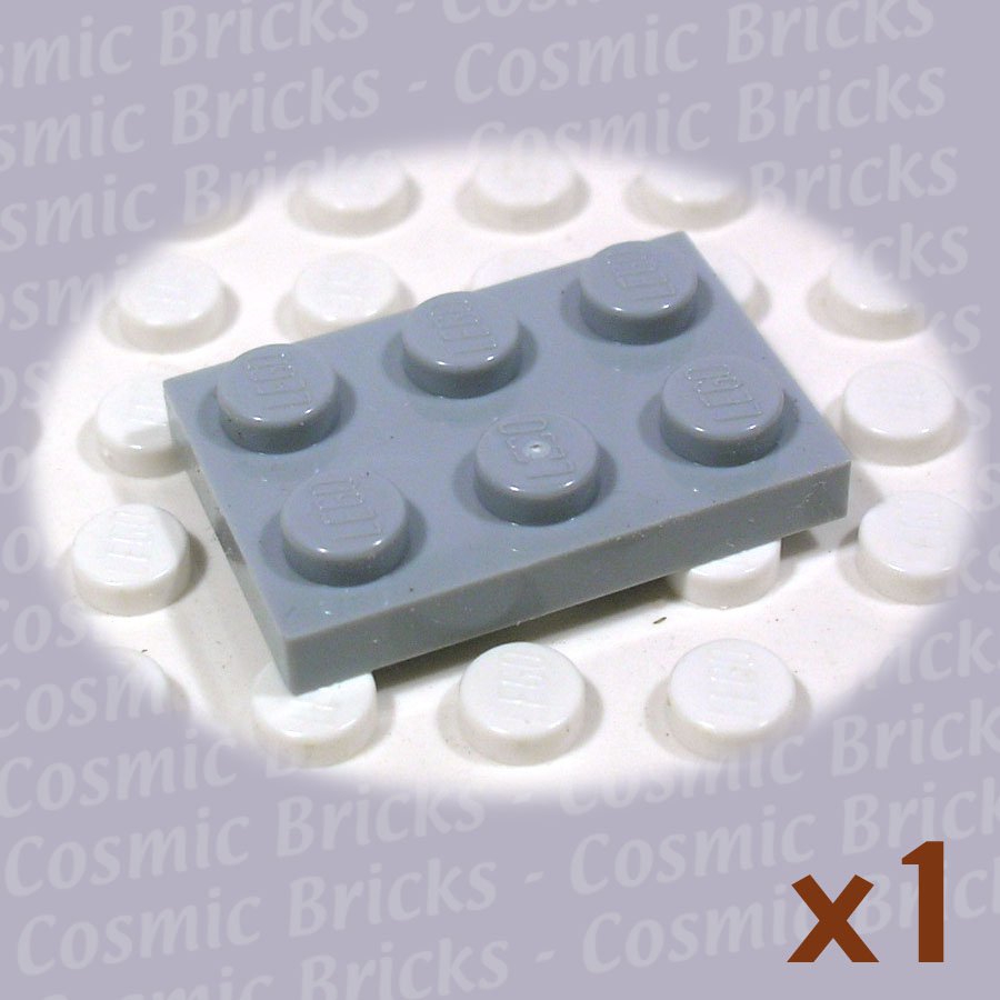 LEGO Medium Stone Grey Plate 2x3 4211396 3021 (single,N)