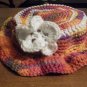 Girls springtime handcrochet hat