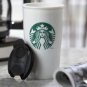 New Starbucks 2012.  white ceramic  travel coffee mug with locking lid 12oz