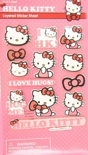 Hello Kitty layered sticker sheet 13 STICKER/ PCS