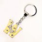 STAINLESS STEAL ENAMEL KEY CHAIN INITIAL " W "Â