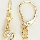solid 14k gold cubic hoop earring 