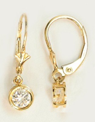 solid 14k gold cubic hoop earring&Acirc;&nbsp;