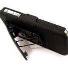 Hybrid Protective iPhone 4 4S Hard Case & Soft Feel with Holster - Black