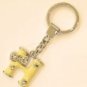 STAINLESS STEAL ENAMEL KEY CHAIN INITIAL " H " Â