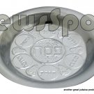 (SET OF12 PLATES) PLASTIC SILVER PASSOVER PLATE 20 CM