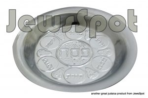 (SET OF12 PLATES) PLASTIC SILVER PASSOVER PLATE 20 CM