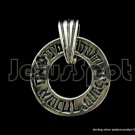 STERLING SILVER PENDANT- ROUND HOOP "IF I FORGET JERUSALEM" 1. 80 CM