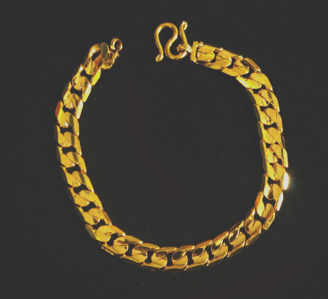 7.2 Inch shinny chain 24K gold filled bracelet 53