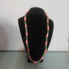 Pink and Lime Green Beaded Necklace