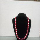 Red and White Beaded Necklace