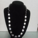 Black, White and Clear Beaded Necklace Black, White and Clear Beaded Necklace