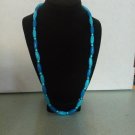 Blue and Light Blue Beaded Necklace