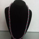 Green and Pink Beaded Necklace