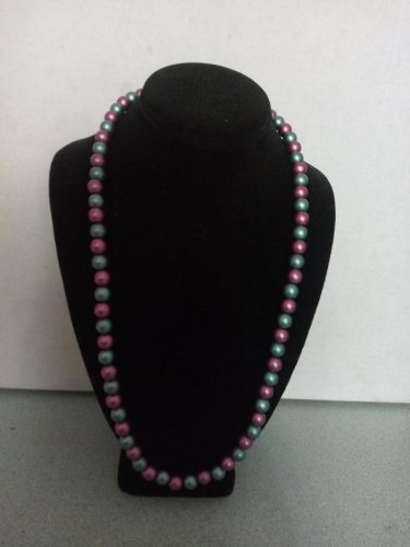 Green and Pink Beaded Necklace