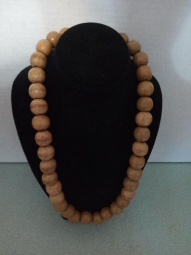 Large Light Brown Beaded Necklace