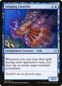 4 x Theros Beyond Death Stinging Lionfish (playset)