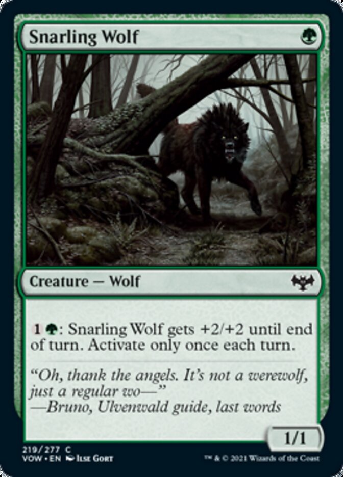 4 x Foil Innistrad: Crimson Vow Snarling Wolf (Playset)