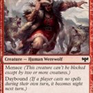 4 x Foil Innistrad: Crimson Vow Fearful Villager // Fearsome Werewolf (Playset)