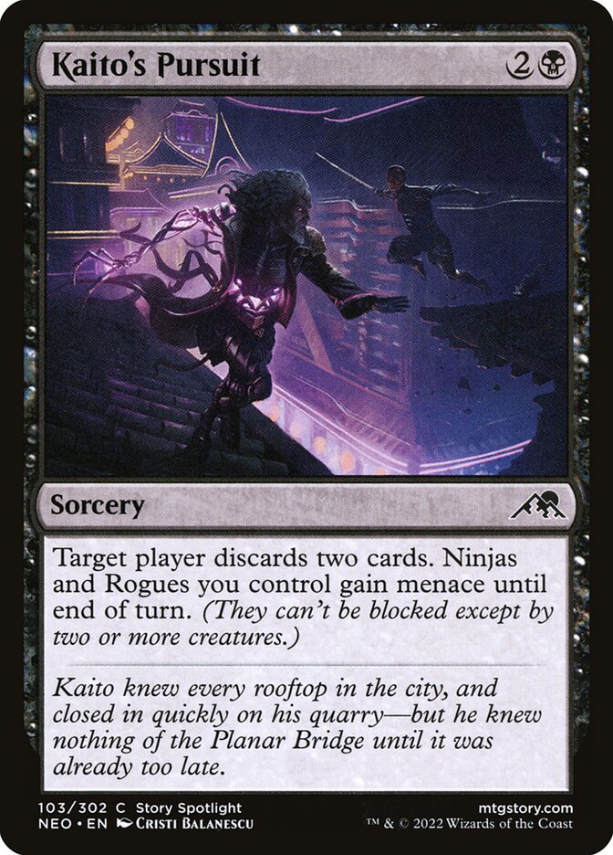 4 x Kamigawa: Neon Dynasty Kaito's Pursuit (Playset)