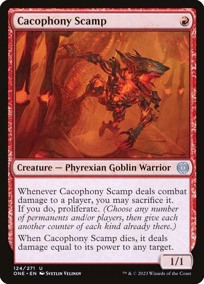 4 x Phyrexia: All Will Be One Cacophony Scamp (playset)