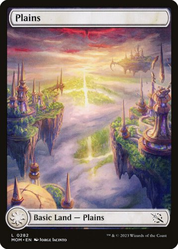 Foil March of the Machine Full Art Plains 282