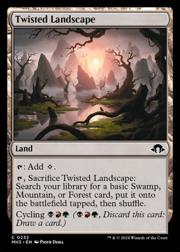 4 x Modern Horizon 3 Twisted Landscape (playset)