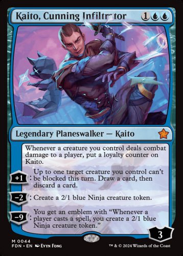 Foundations Planeswalker Kaito, Cunning Infiltrator