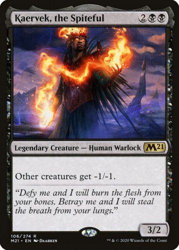 4 x Magic 2021 (M21) Kaervek, the Spiteful (playset)