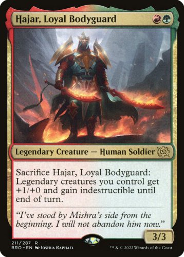 The Brothers' War Hajar, Loyal Bodyguard