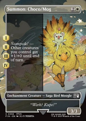 Foil Final Fantasy Summon: Choco / Mog (Borderless)