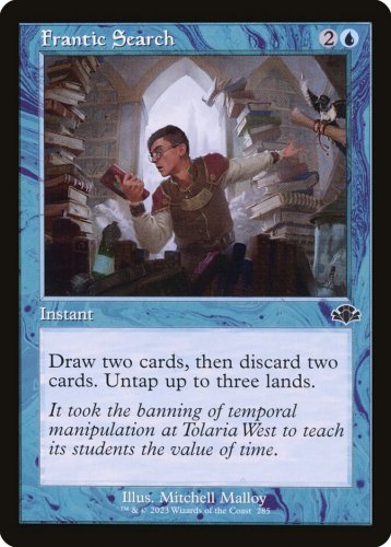 Dominaria Remastered Frantic Search (Retro Frame)