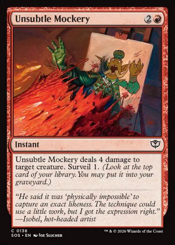 Foil Secrets of Strixhaven Unsubtle Mockery