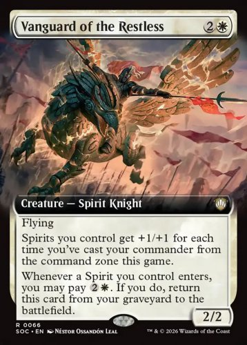 Secrets of Strixhaven Commander Vanguard of the Restless (Extended Art)