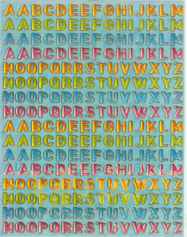 10 Big sheets Letter Alphabet Buy 2 lots Bonus 1 lot  #D136-SP00036