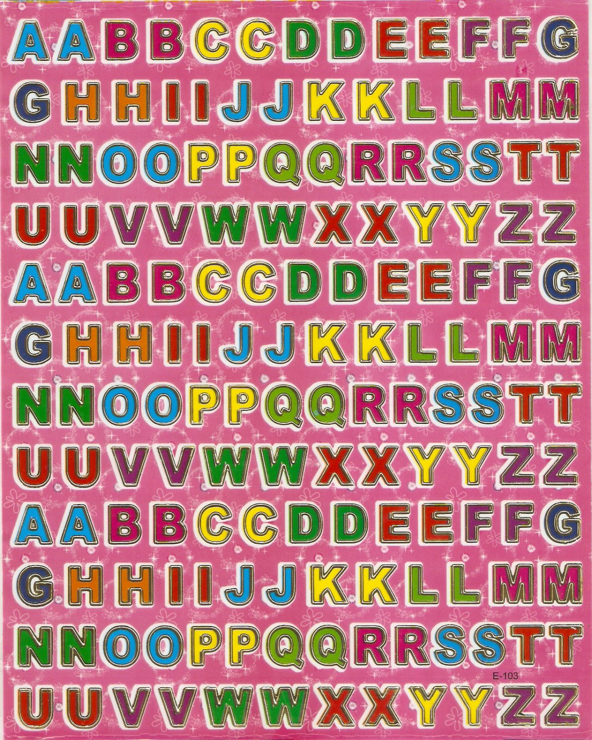 10 Big sheets Letter Alphabet Buy 2 lots Bonus 1 lot #E103
