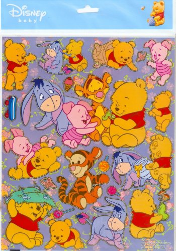 10 Big sheets Baby Pooh Sticker Buy 2 lots Bonus 1 #WP