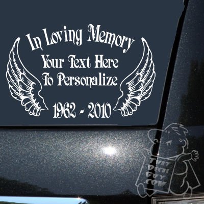 In Memory Of - Wings Decal