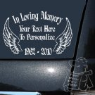 In Memory Of - Wings Decal