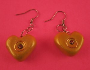 Gold Circle Hearts