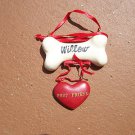 SYBER SALE ADORABLE  PERSONALIZED  WILLOW DOG ORNAMENT