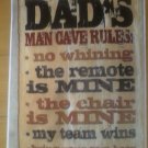 man cave  laminated sign