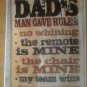 man cave  laminated sign