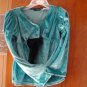 FREE SHIPING SKY BLUE GIRLS VELVET BLOUSESIZE 10/12