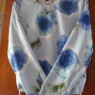FREE SHIPING GLTTERY WHITE &SKY BLUE GIRLS BLOUSE WITH SEQUIN  SIZE MEDUIM
