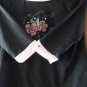 FREE SHIPING BLACK WITH SEQUIN GIRLS T-SHIRT SIZE 10-12 MEDUIM MADE IN USA