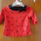 FREE SHIPING RED & BLACK VELVET BLOUSE