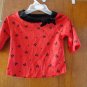 FREE SHIPING RED & BLACK VELVET BLOUSE