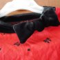 FREE SHIPING RED & BLACK VELVET BLOUSE